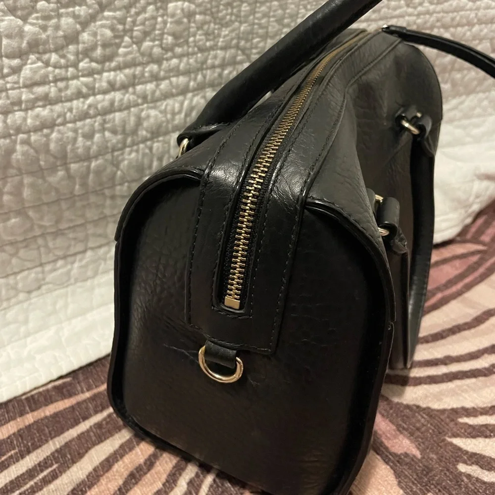 Kate Spade Black Textured Satchel